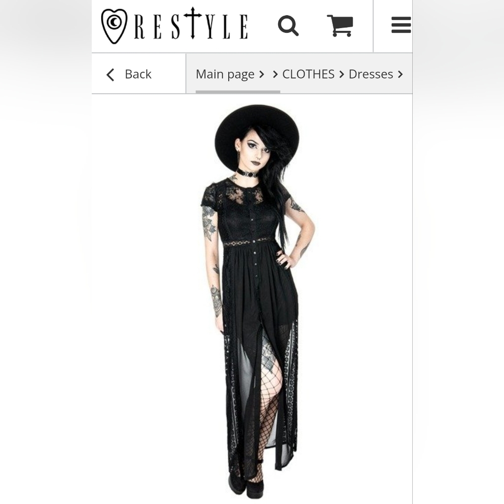Restyle Maxi Dress Victorian Goth